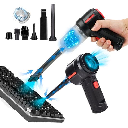 Electric air duster for keyboard cleaning, cordless, 3-in-1 mini vacuum