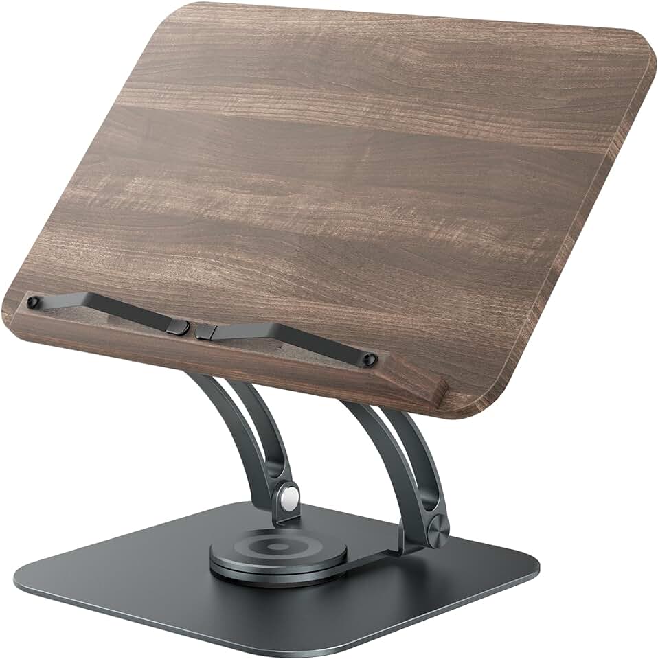 Adjustable 360° Swivel Book and Tablet Stand