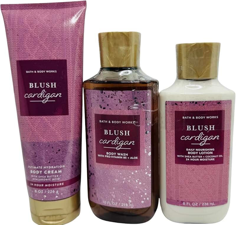 Body Blush Cardigan Gel Wash, Lotion, and Hydration Cream Set