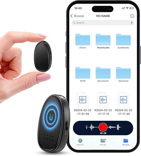 128GB HD Digital Voice Recorder with Noise Reduction