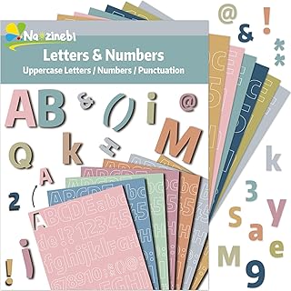 Colorful Pastel Bulletin Board Letters and Numbers Set
