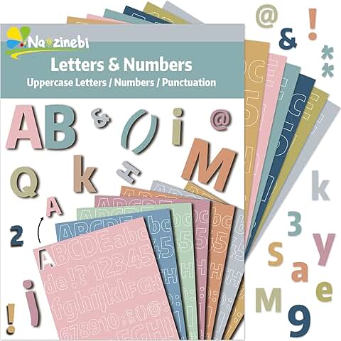 Colorful Pastel Bulletin Board Letters and Numbers Set