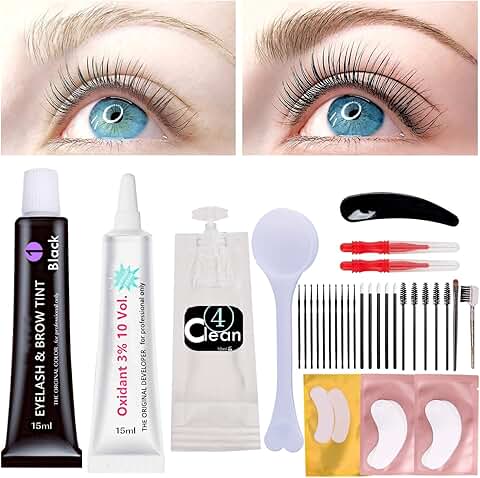 Black eyelash and brow tint kit for 6 weeks