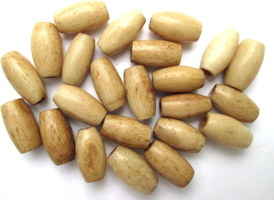 Half-inch Antique Hairpipe Bone Beads, 50 Pieces