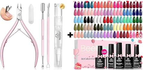 Pink 3-Piece Manicure Kit with Gel Polish and Tools