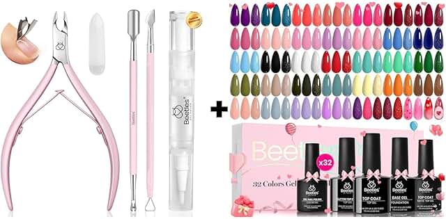 Pink 3-Piece Manicure Kit with Gel Polish and Tools