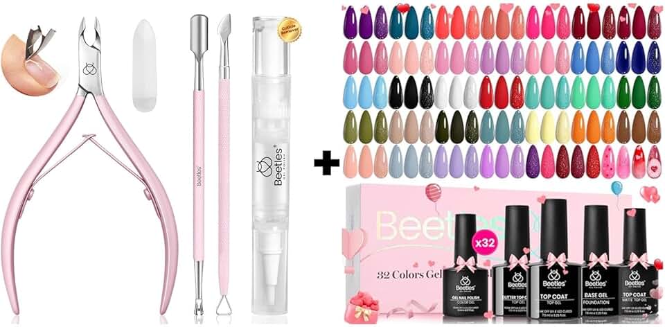 Pink 3-Piece Manicure Kit with Gel Polish and Tools