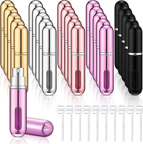30 Pack Small Refillable Perfume Spray Bottles