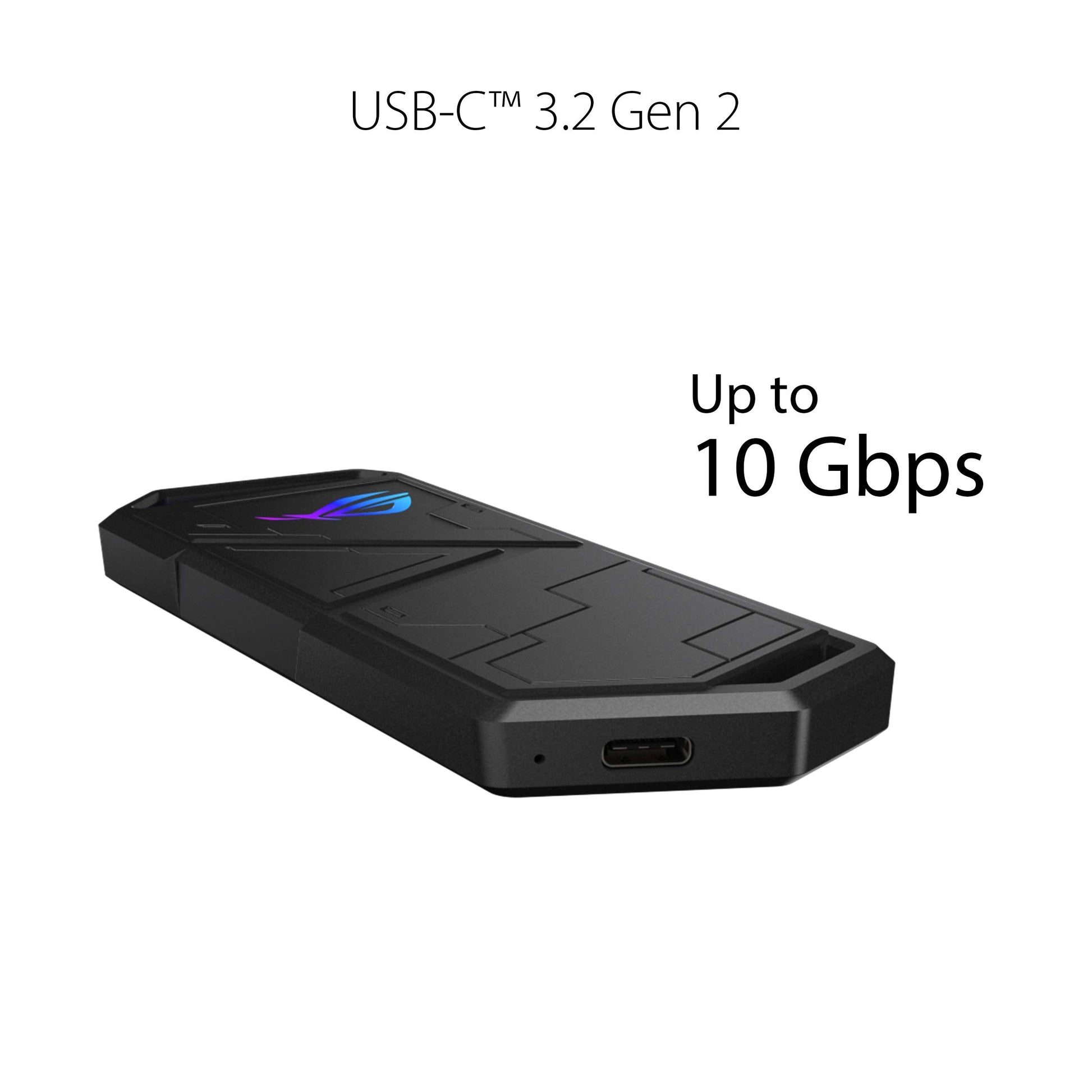 ROG STRIX Arion Aluminum Alloy M.2 NVMe SSD External Portable Enclosure Case Adapter, USB 3.2 Gen 2 Type-C (10 Gbps), USB-C to C and USB-C to A Cables, Fits PCIe 2280/2260/2242/2230 M Key/B+M Key