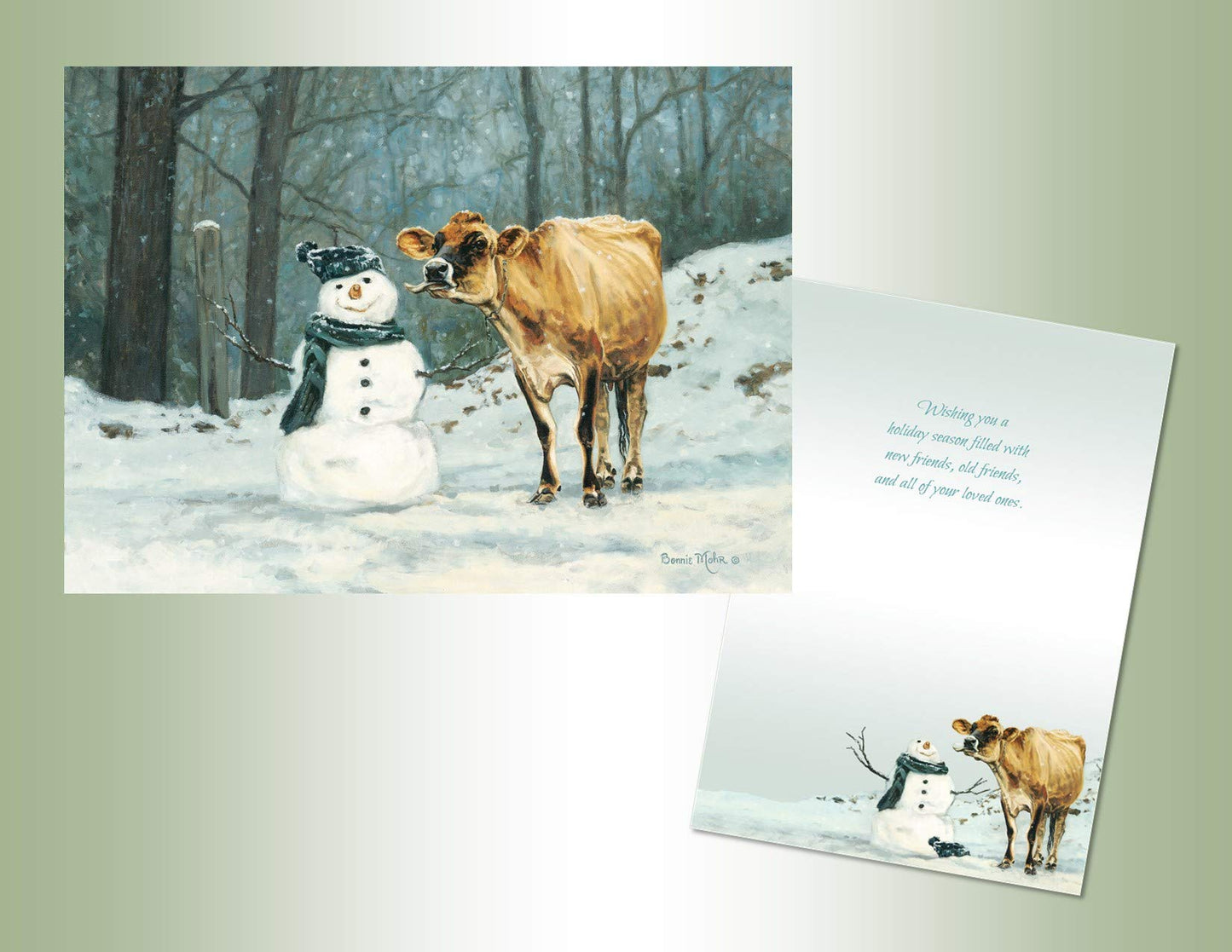 Colorful Performing Arts Cow Snowman Stationery Paper
