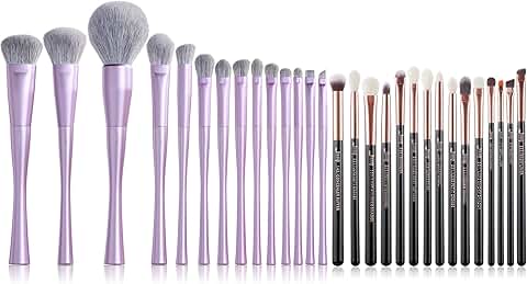 15-Piece Professional Makeup Brush Set in Purple