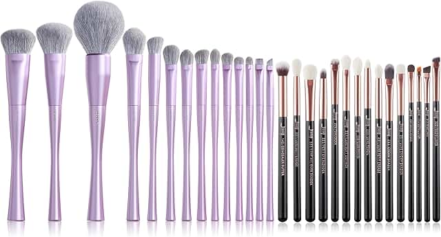 15-Piece Professional Makeup Brush Set in Purple