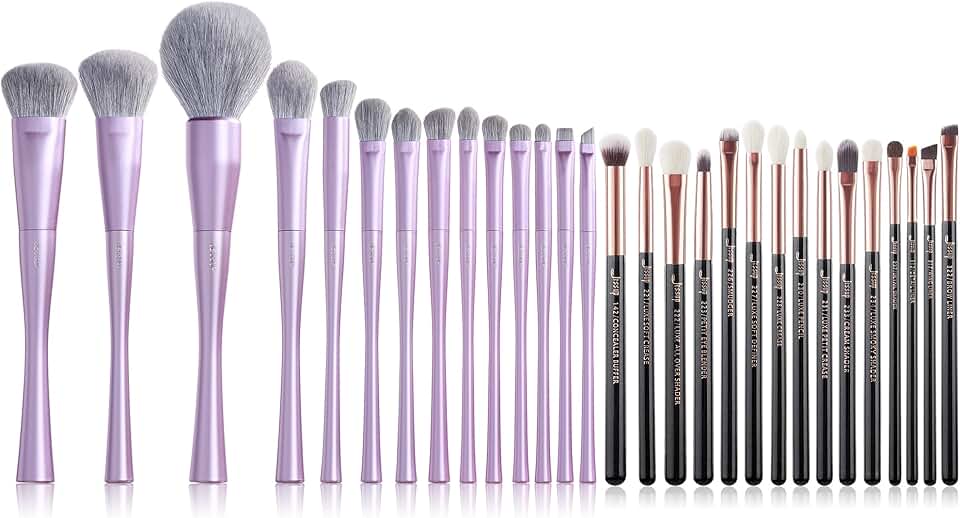 15-Piece Professional Makeup Brush Set in Purple