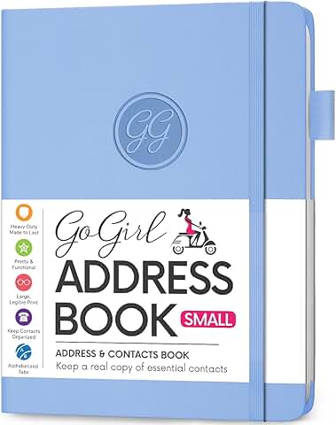 Small Blue Leather Address and Phone Book