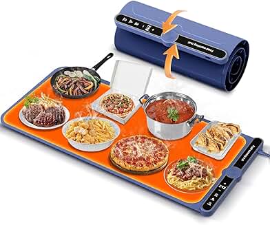 Large Electric Food Warming Mat with Temperature and Timer