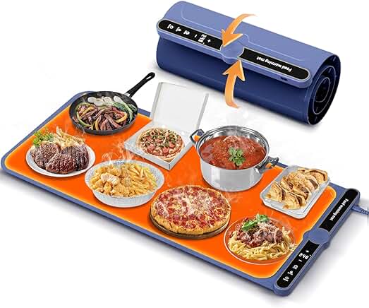 Large Electric Food Warming Mat with Temperature and Timer
