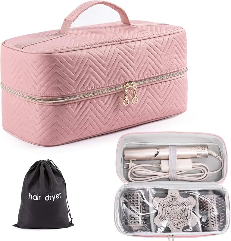 Large Travel Hair Tools Case with Dryer Bag