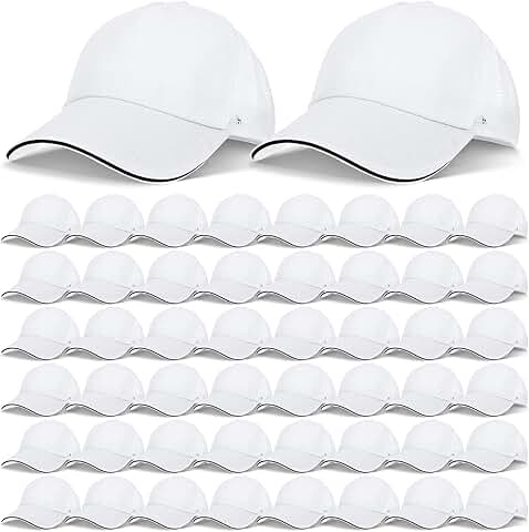 50 Blank Unisex Trucker Caps with Adjustable Snapback