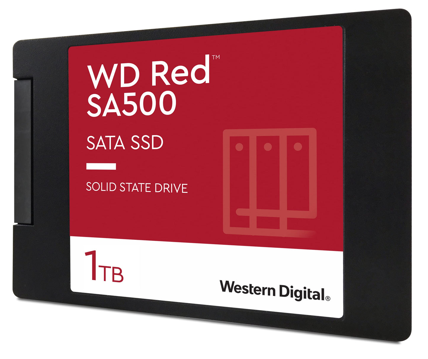 1TB WD Red SA500 NAS 3D NAND Internal SSD - SATA III 6 Gb/s, 2.5"/7mm, Up to 560 MB/s - WDS100T1R0A
