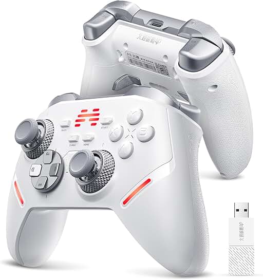 Wireless PC and console game controller with adjustable joysticks