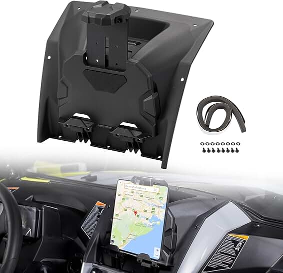 UTV Electric Device and Tablet Holder with Storage Tray
