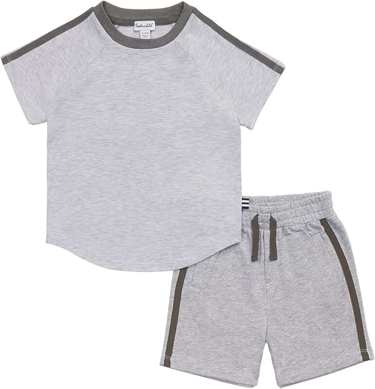Kids Baby Toddler Heather Grey Tee Set 18-24 Months