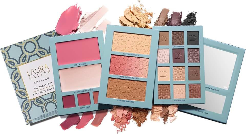 Full Face Travel Makeup Palette with Eyeshadows, Blush, and More