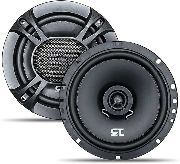 Pair of 6.5 Inch Coaxial Car Speakers, 200 Watts