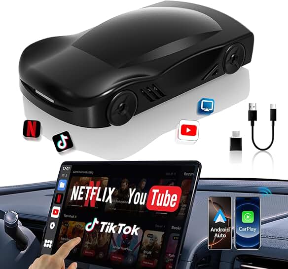 4-in-1 Wireless CarPlay and Android Auto Adapter