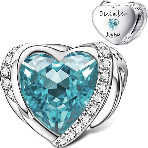 Angel Wings Silver Birthstone Charm for Bracelets