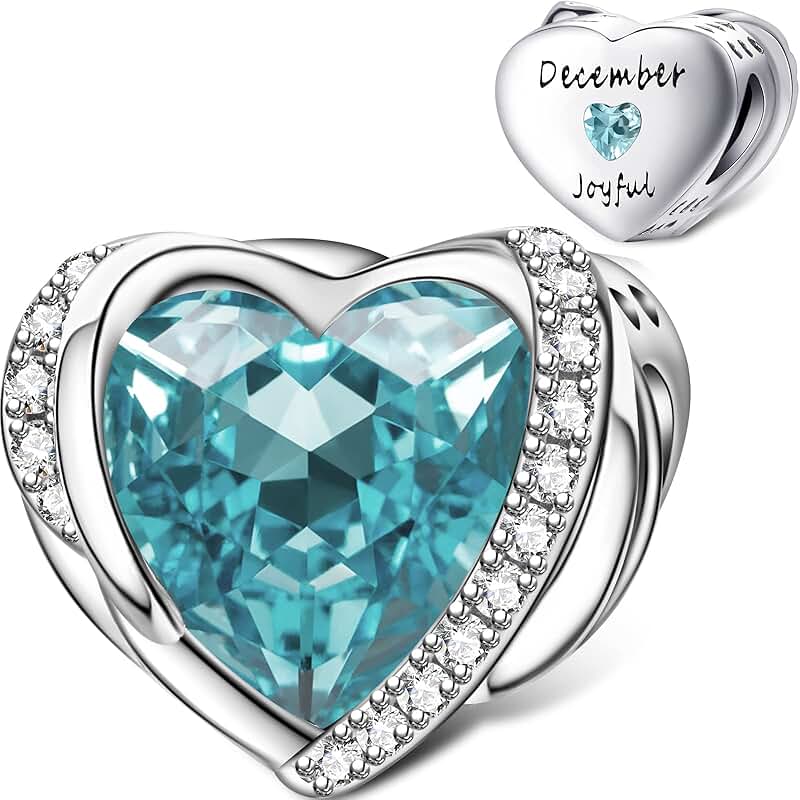 Angel Wings Silver Birthstone Charm for Bracelets