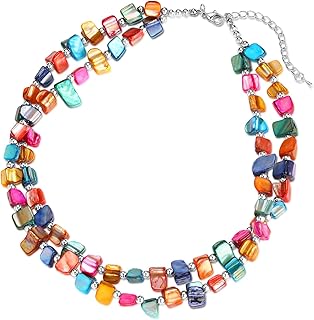 Boho Layered Beaded Necklace for Women