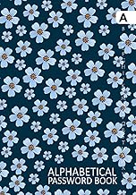 Light Blue Flower A-Z Password Book with Tabs