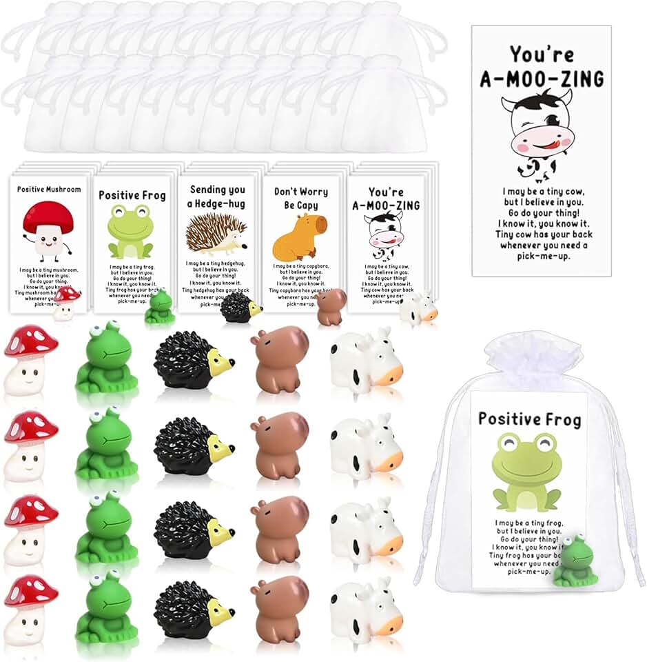50 Employee Appreciation Gift Sets with Animal Note Cards