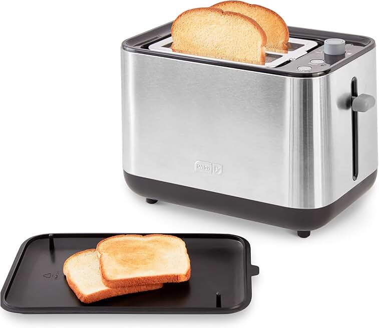 Compact 2-Slice Toaster with Wide Slot and Browning Control