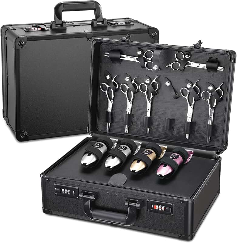 Large Barber Carrying Case with Lock for Hair Stylist Tools