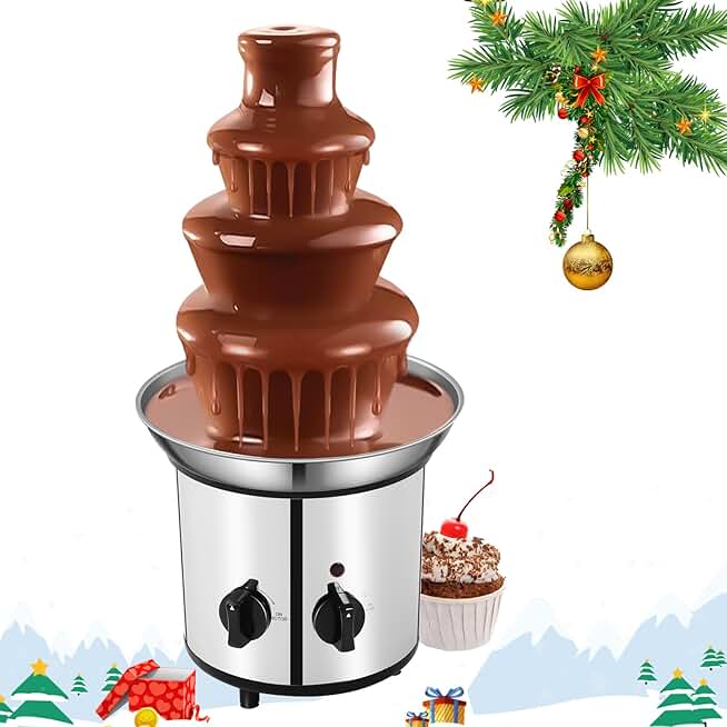 4-Tier Electric Chocolate Fountain for 4 lbs