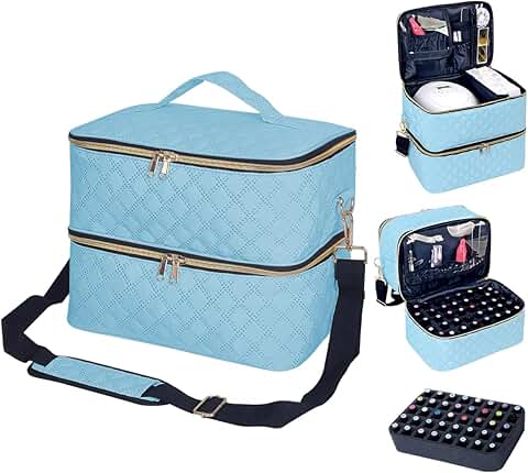Sky Blue Nail Polish and Lamp Organizer Case