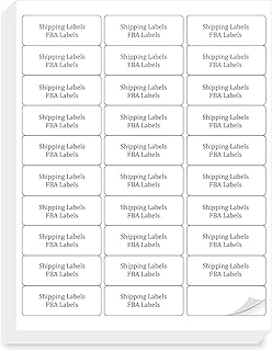 One-inch by two and five-eighths-inch shipping address labels, 900 sheets