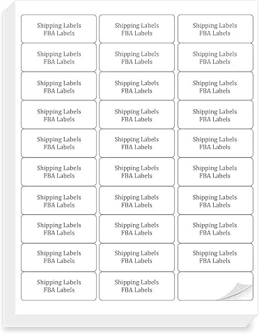 One-inch by two and five-eighths-inch shipping address labels, 900 sheets