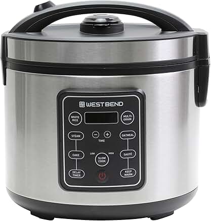 Programmable Rice and Grain Cooker with 9 Presets
