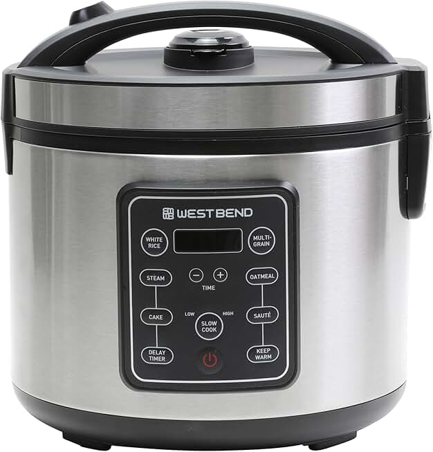 Programmable Rice and Grain Cooker with 9 Presets