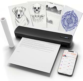 Wireless portable thermal printer for travel