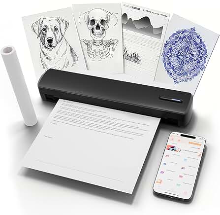 Wireless portable thermal printer for travel