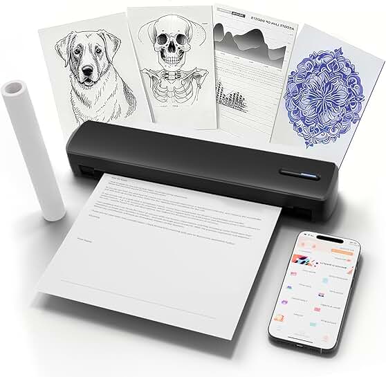 Wireless portable thermal printer for travel