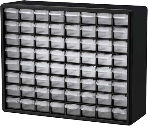 Plastic 64-Drawer Storage Cabinet for Garage and Organization