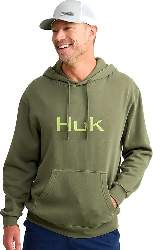 Men's Cotton Fleece Graphic Hoodie and Fishing Sweatshirt
