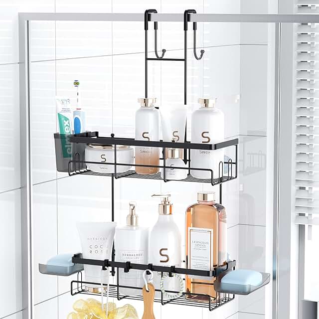Over the Door Rustproof Shower Organizer for Bathroom