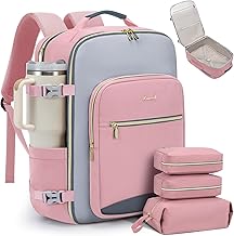 50L Travel Backpack with Packing Cubes and Laptop Pocket