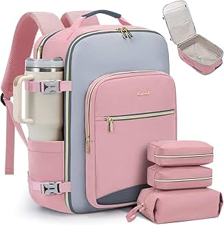 50L Travel Backpack with Packing Cubes and Laptop Pocket